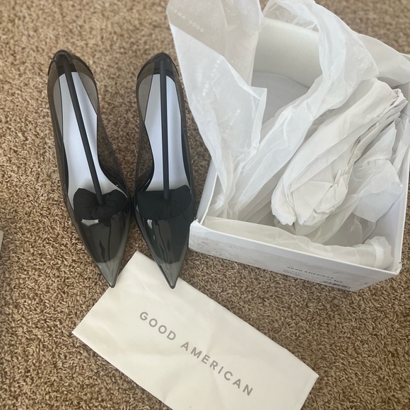 NEW Good American Cinder-F*ckin-Rella Light Smoke Heel, size 10 - Picture 6 of 9